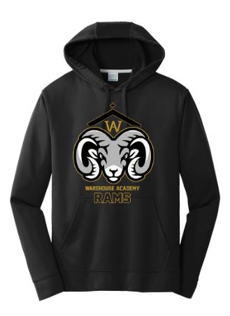 Warehouse Academy Moisture Wick Hooded Sweatshirt Design 1 Ram