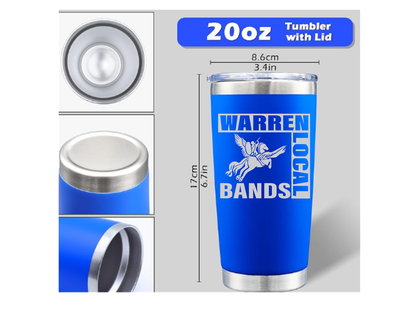 Warren Local Bands Engraved Tumbler Design 1