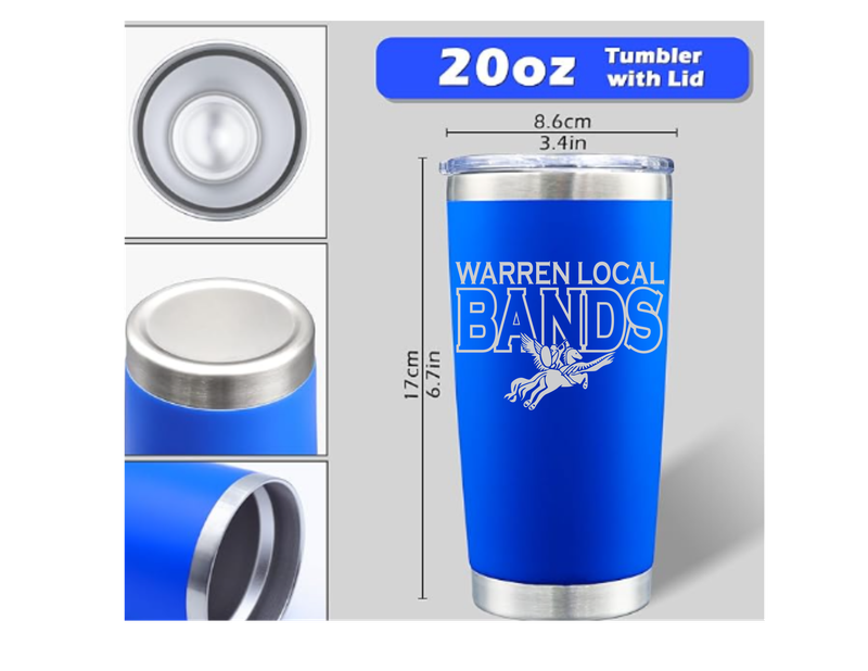Warren Local Bands Tumbler - Engraved Design 2