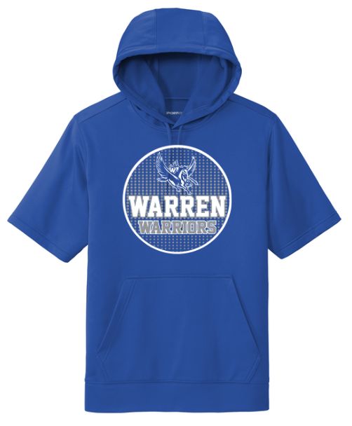 WMS Moisture Wick Short Sleeve Hoodie - Circle Design
