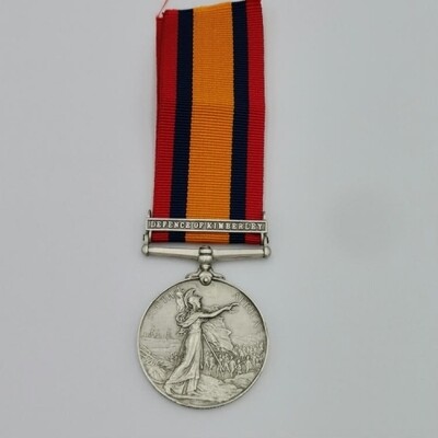 Scarce Boer War Defence of Kimberley QSA Medal issued to Private A. Paulie, Kimberley Town Guard - suspender repaired