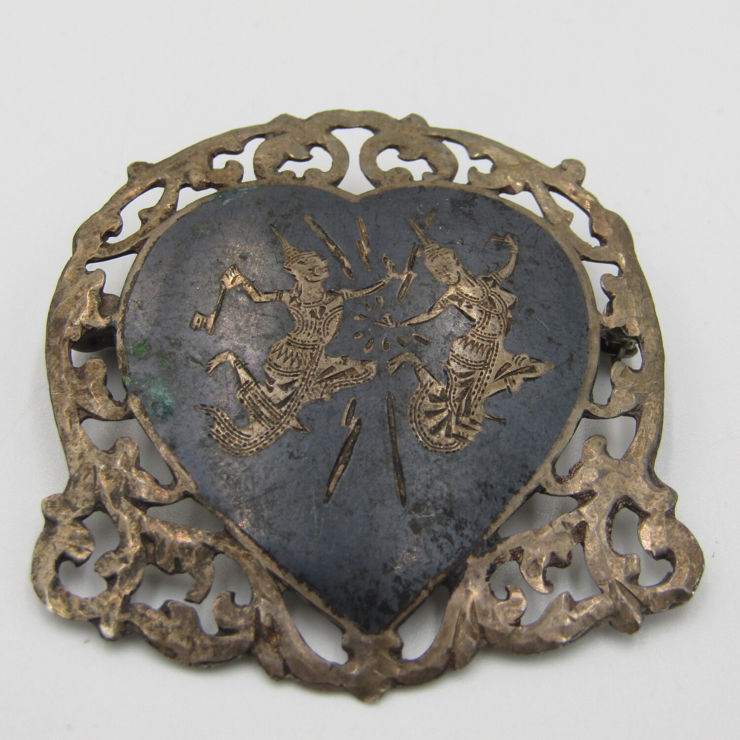 Vintage SIAM Sterling silver brooch - weighs 10,7 grams
