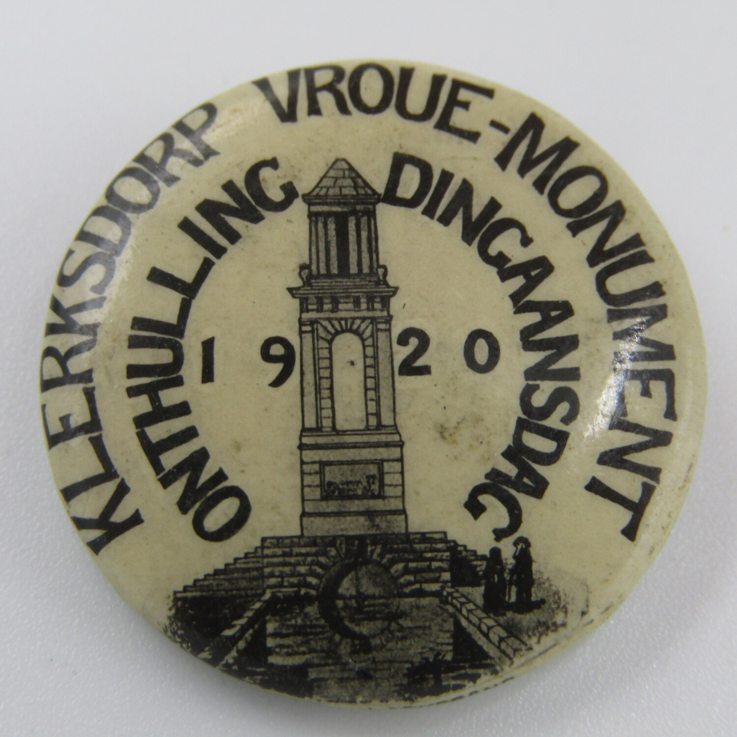 1920 Klerksdorp Vroue - Monument onthulling lapel pin badge