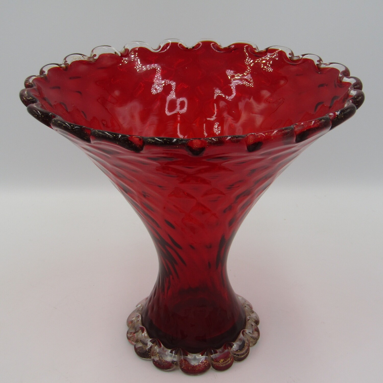 Antique Cranberry glass flower vase