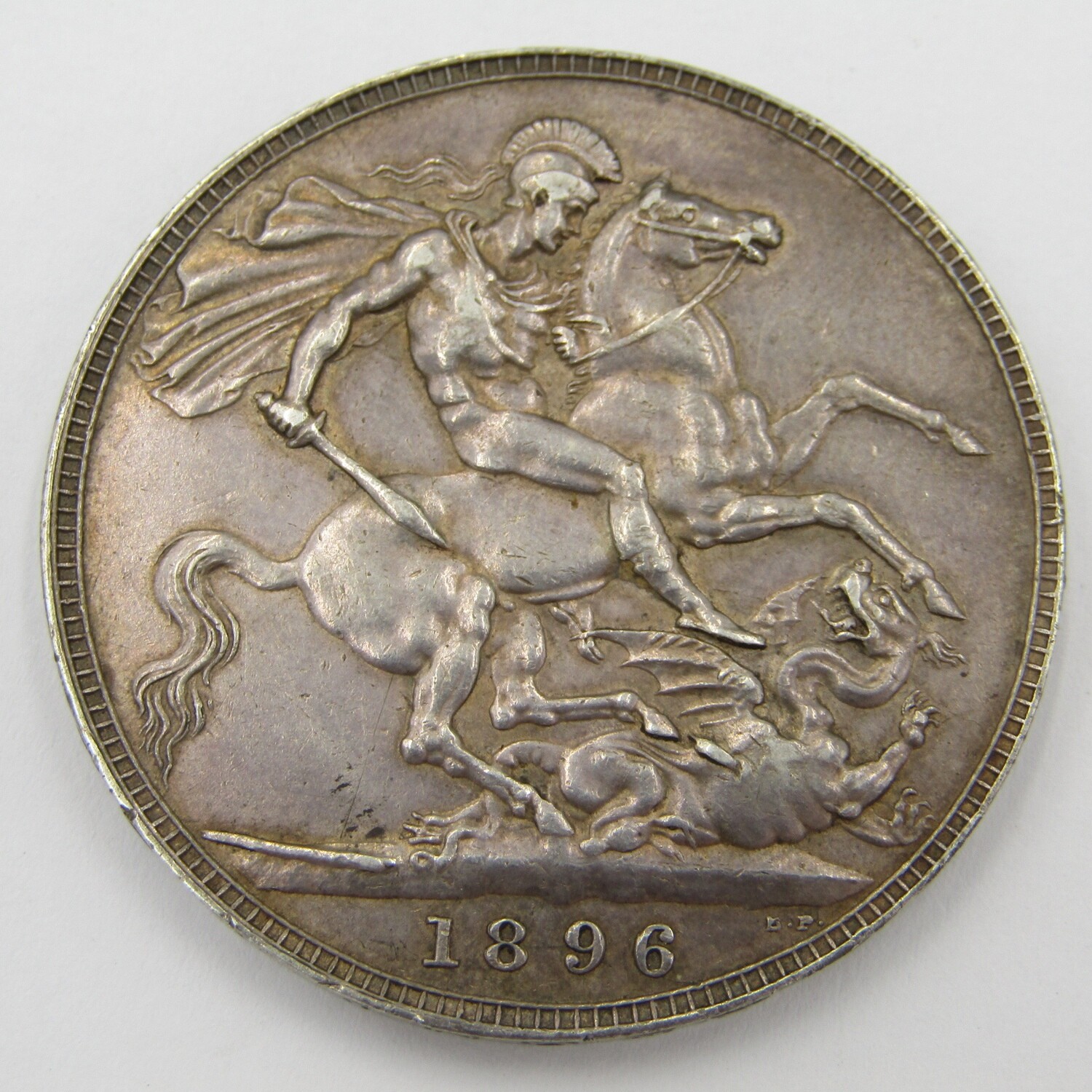 Great Britain Victoria 1896 Crown LX VF+ or better rim nick abverse