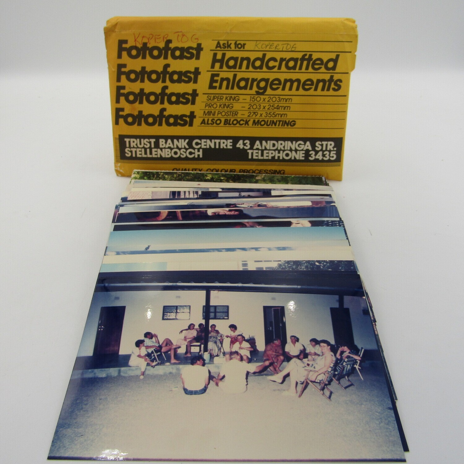 Large lot of original Van der Stel festival photos late 1970's plus some Stellenbosch postcards