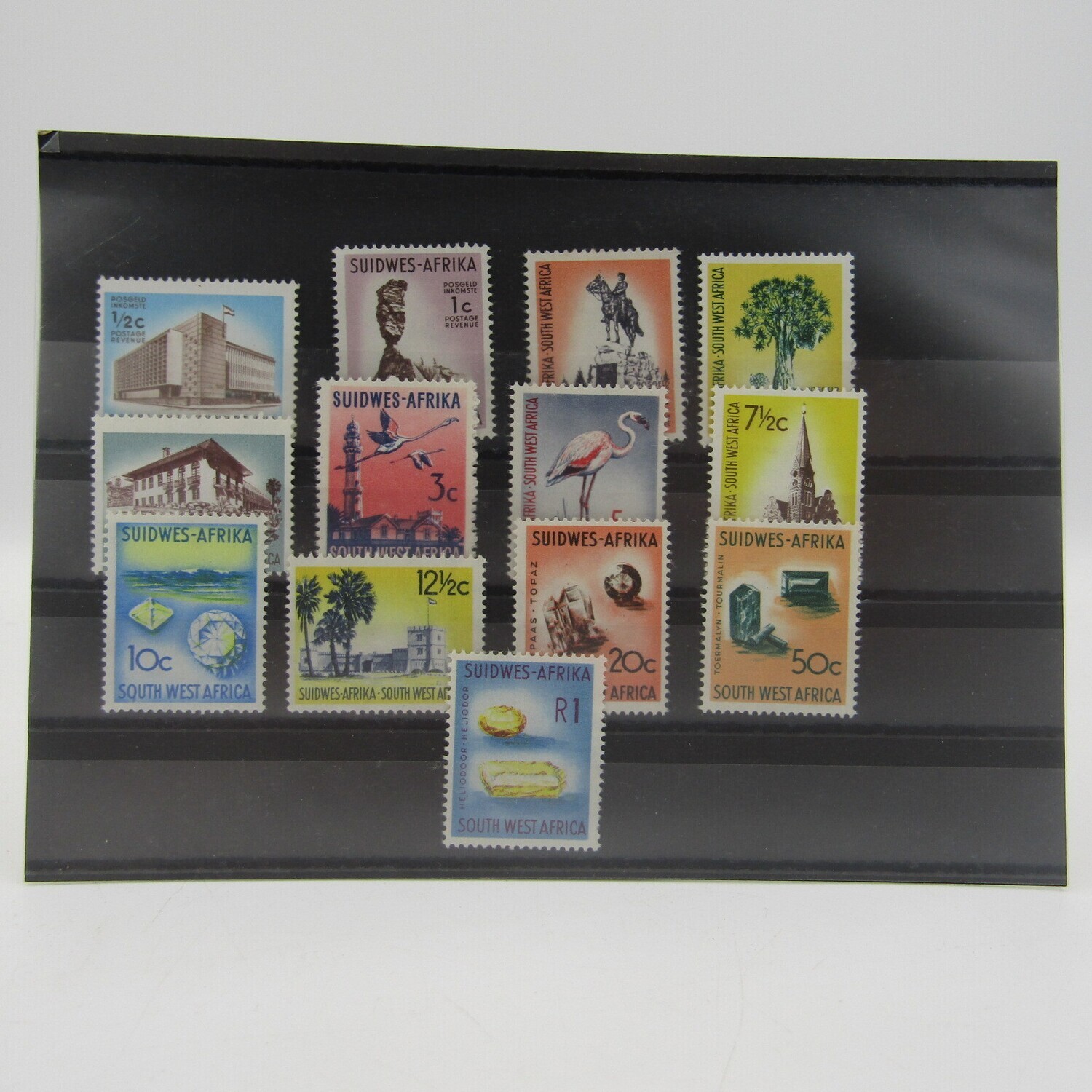 South West Africa 1961 First decimal series lot of 13 mint stamps - unchecked