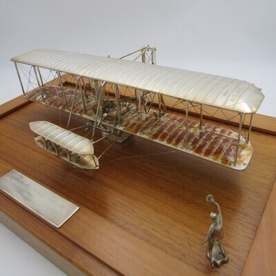 The Magnificent silver replica of the Wright Brothers Aeroplane - model # 583 of 1000 - made od sterling silver - weighs 17 ounces