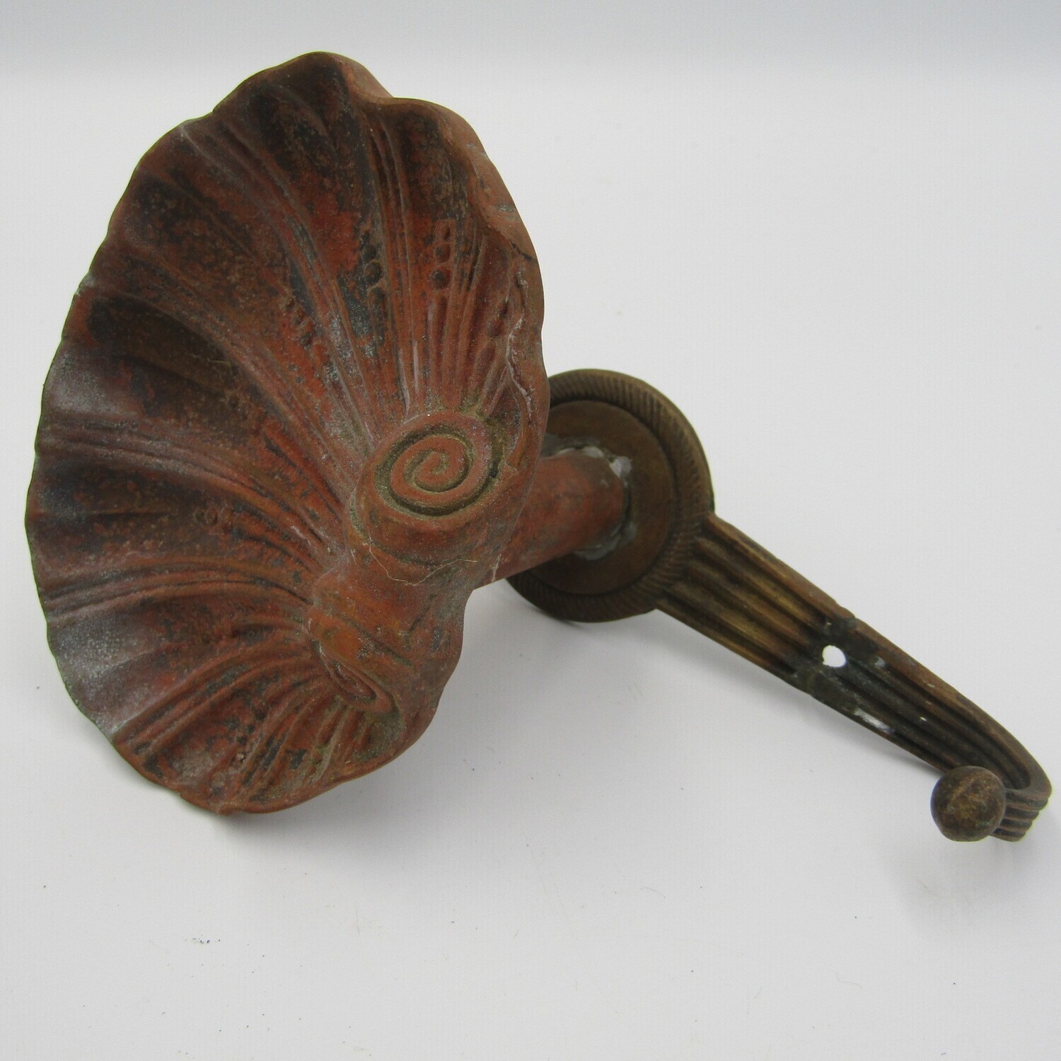 Vintage brass coat hanger hook - repaired