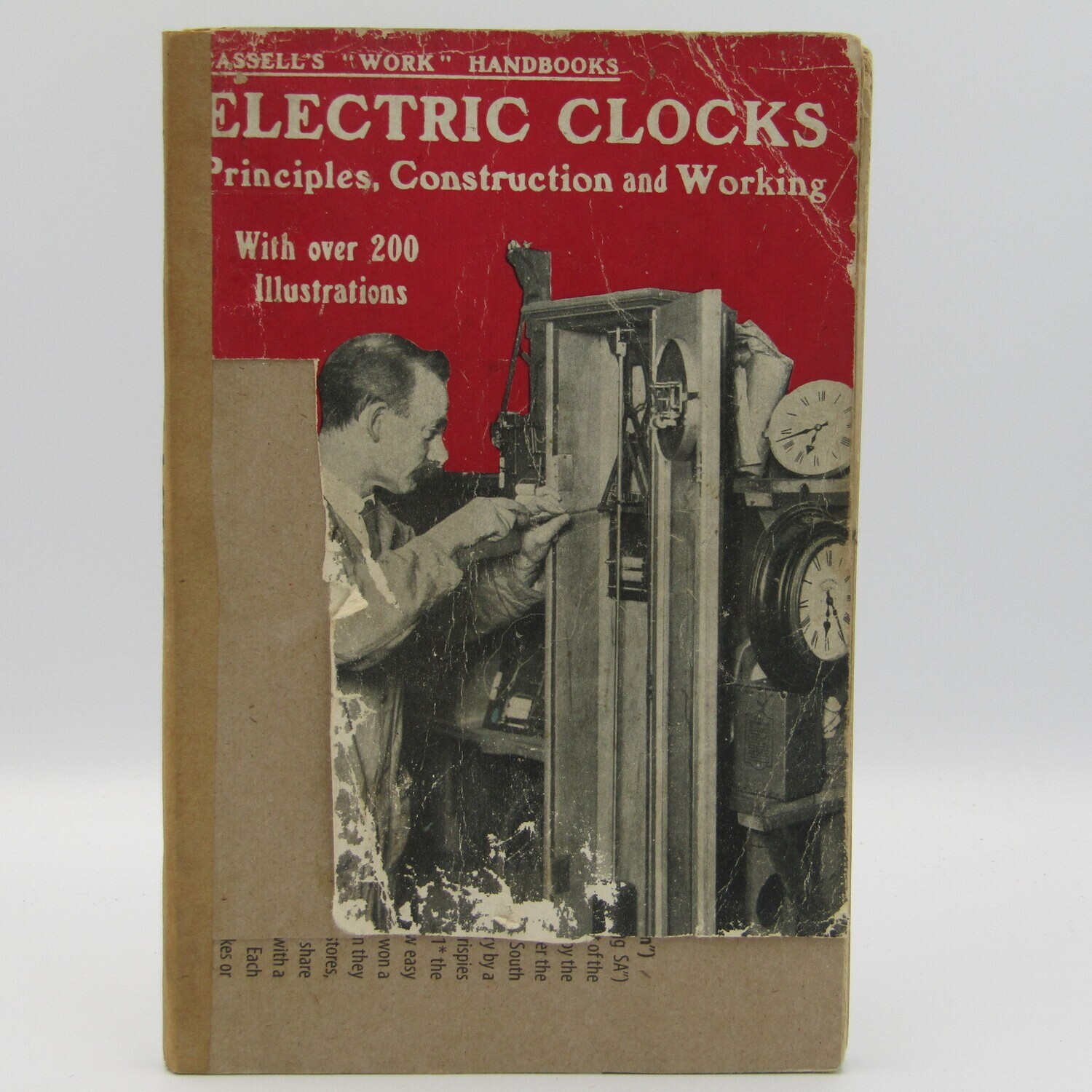 Electric clocks - Principles Construction and working with over 200 Illustrations - cover damaged