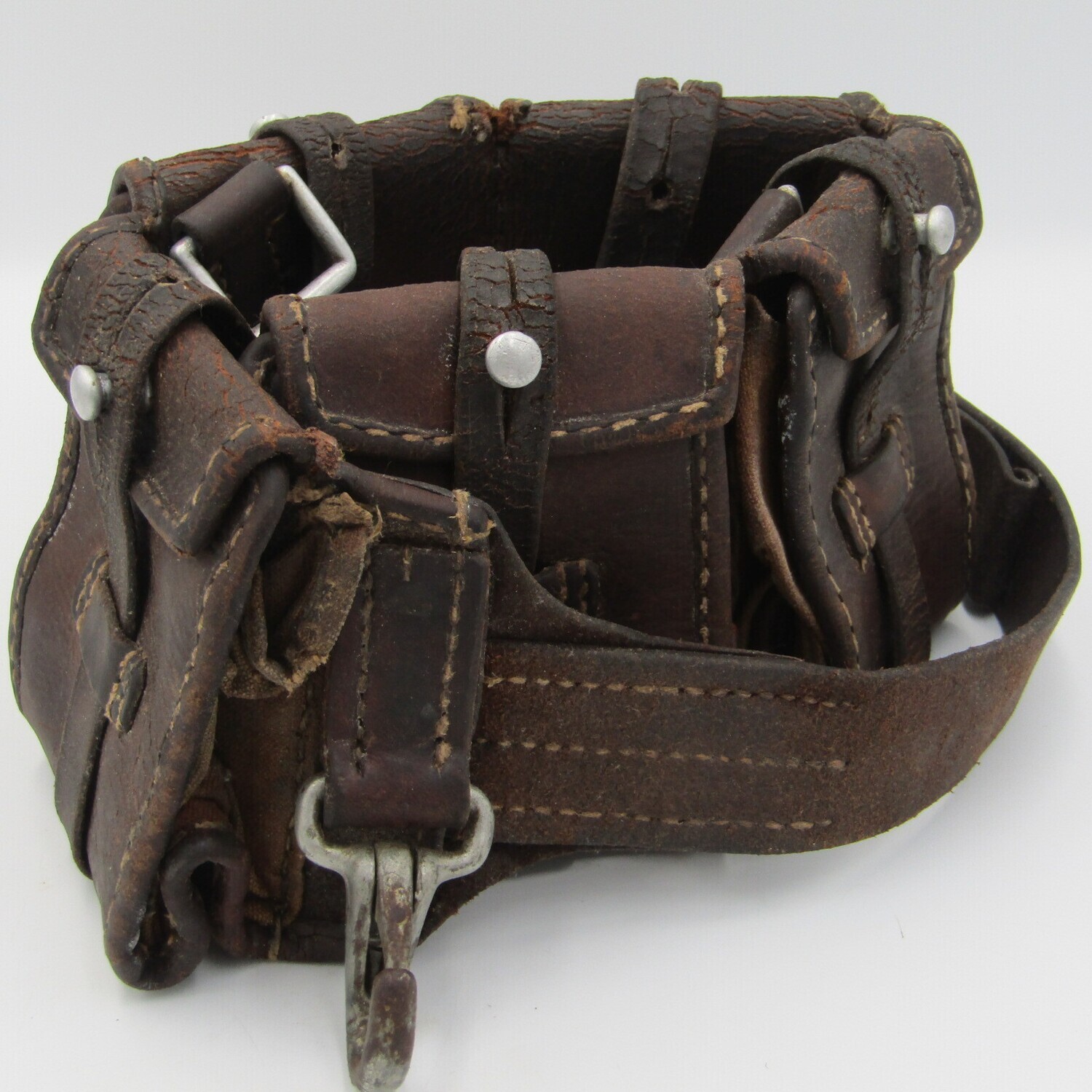 WW1 Swedish Mauser leather ammo bandolier