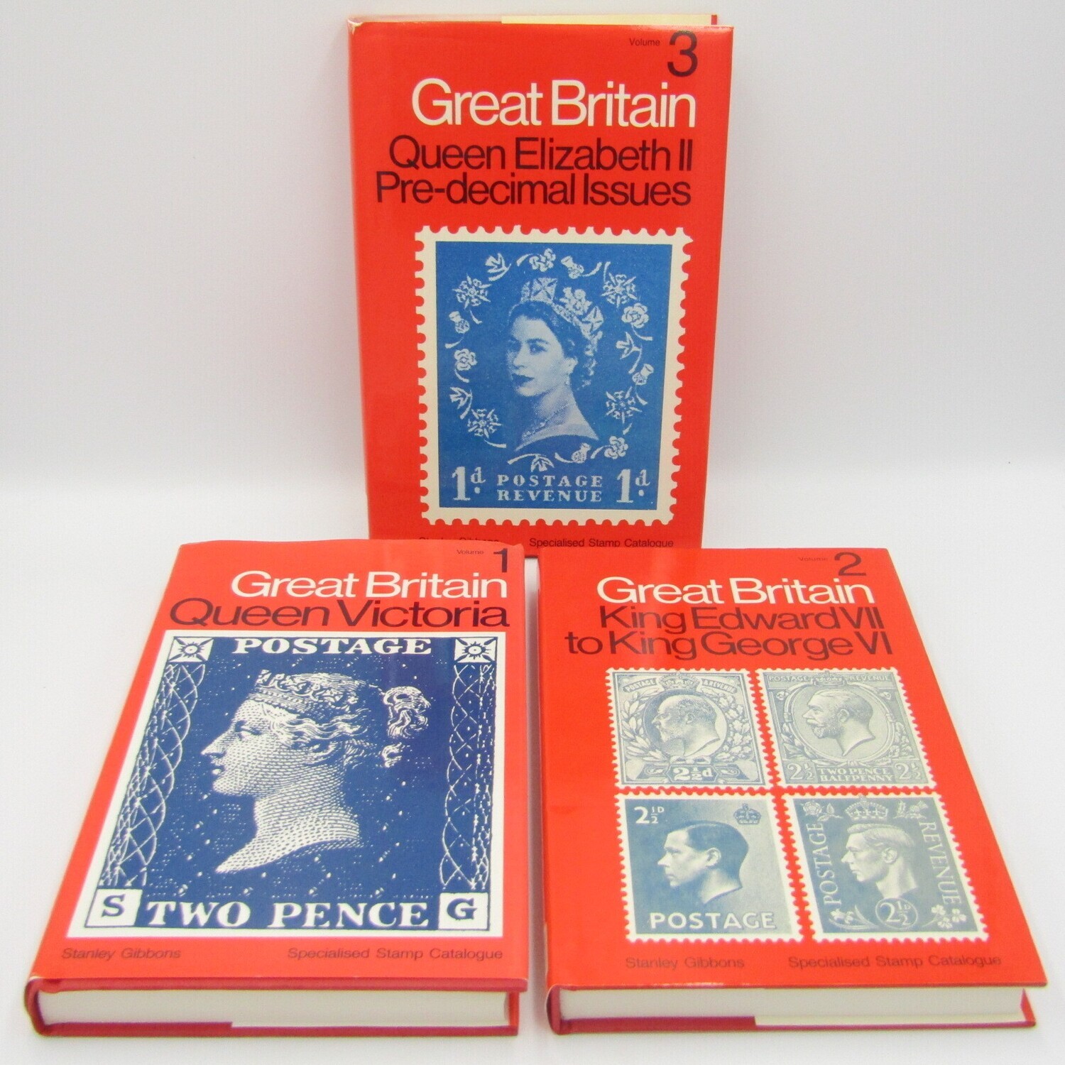 Great Britain Stanley Gibbons Specialised Stamps Catalogue Vol 1, 2 &amp; 3 - excellent condition