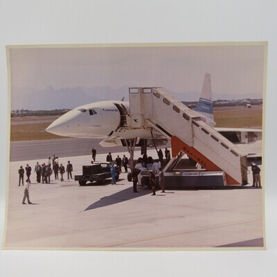 Lot of 8 Concorde related photos - Concorde in South Africa - British Aircraft corporation