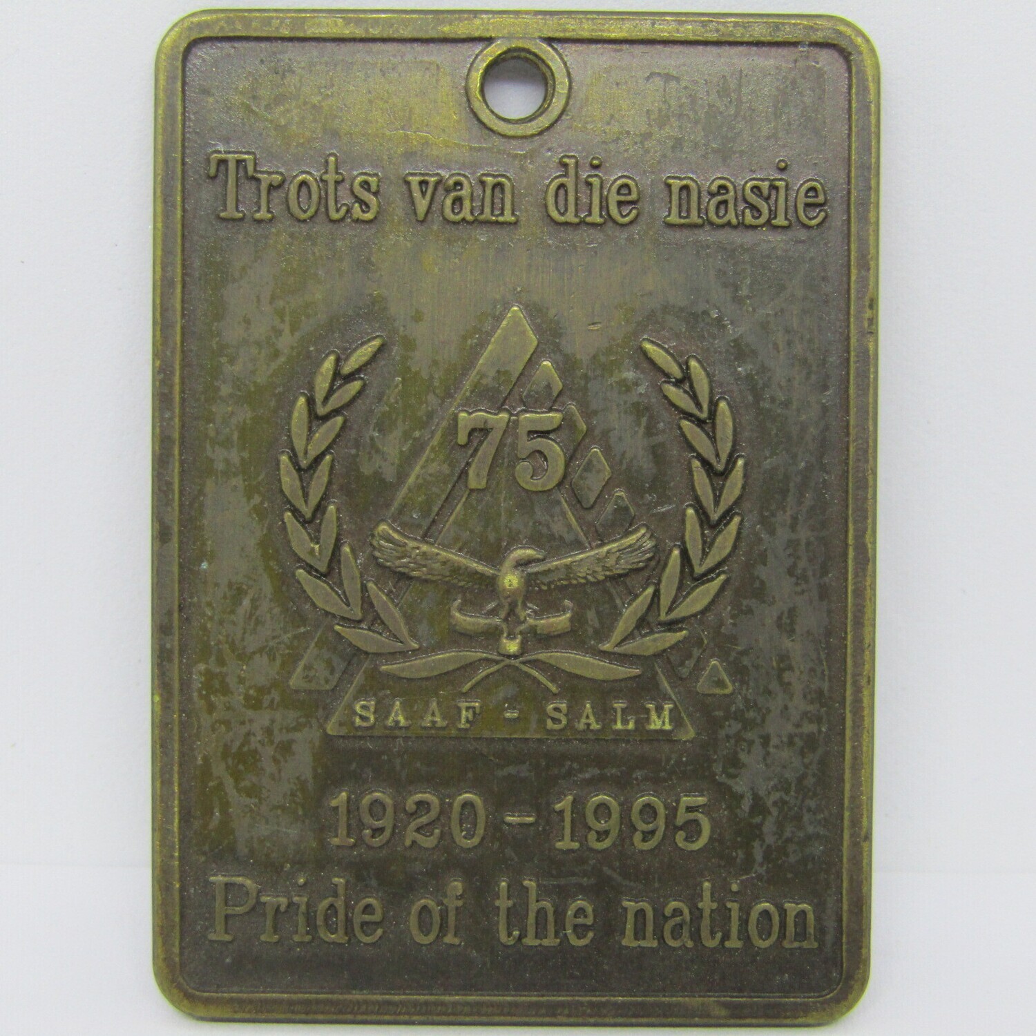 SA Air Force 75 Years Pride of the Nation plaque