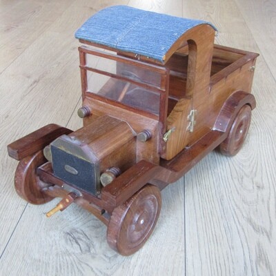 Handmade wooden Ford Model T model car - very unique and well made