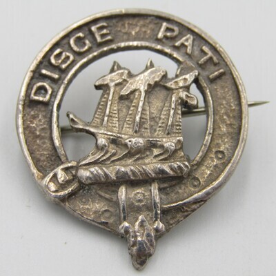 Antique hallmarked sterling silver Scottish Duncan clan brooch