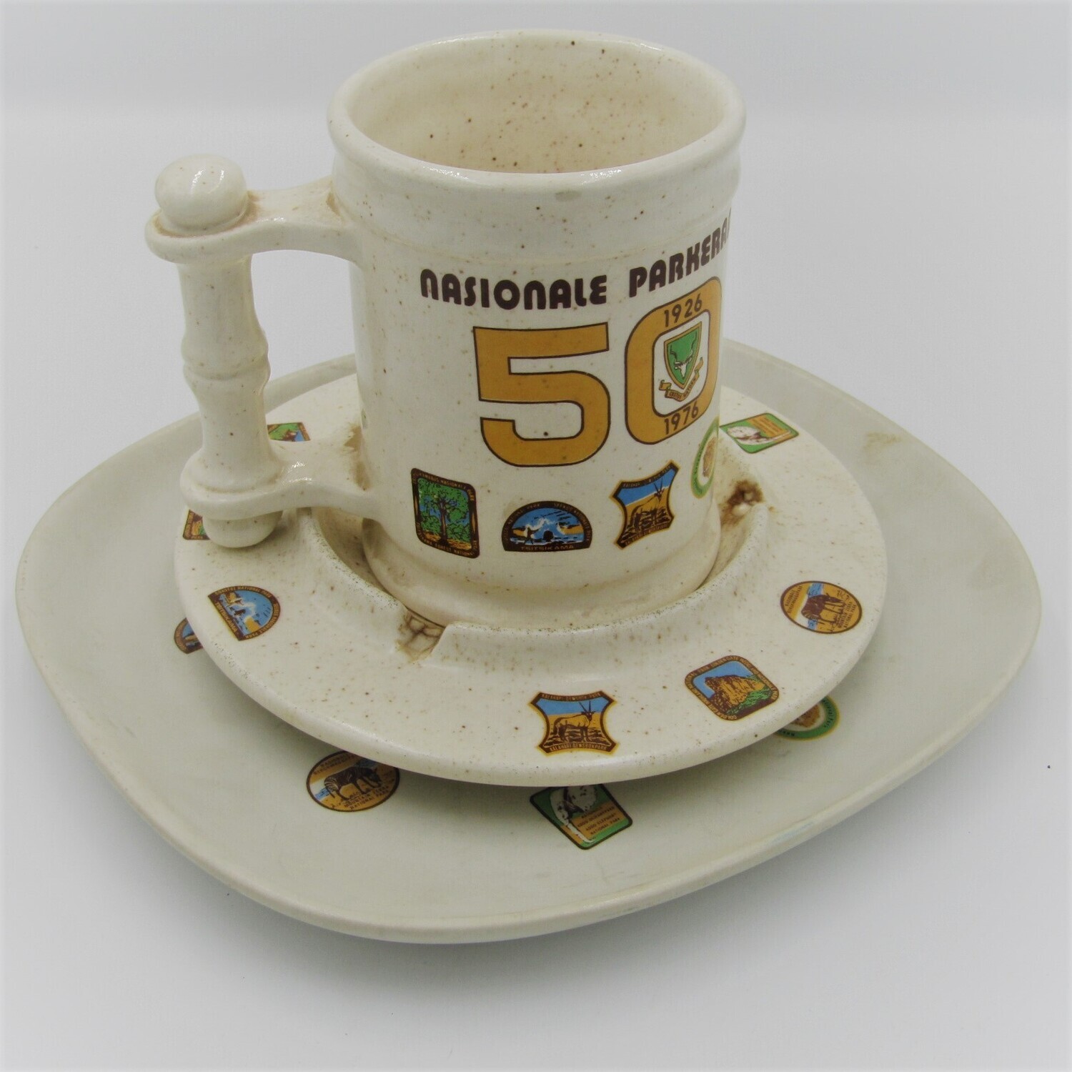 Lot of 3 National Parks Board 50 Years porcelain pieces