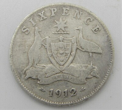 Australia 1912 sixpence 6d