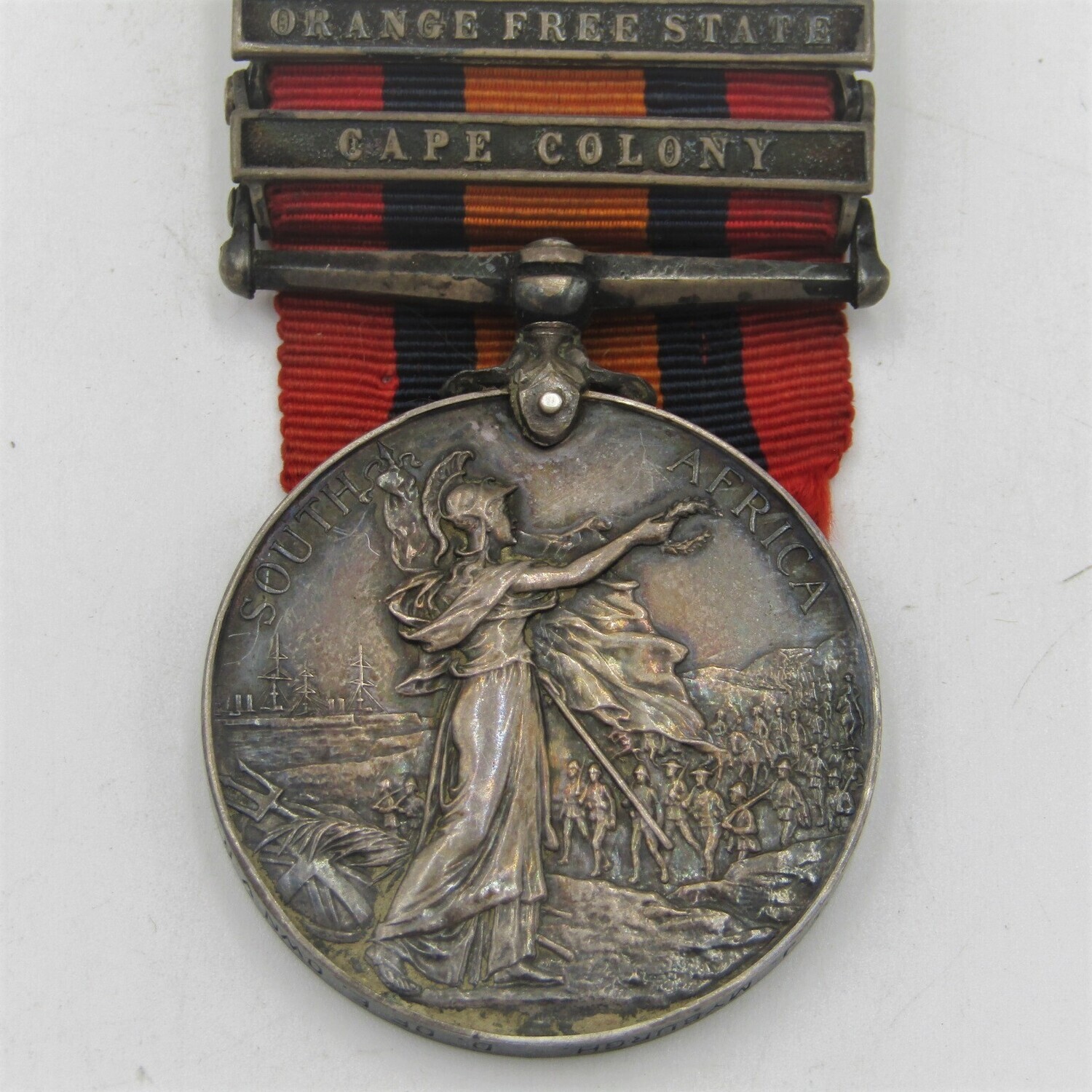 Boer War QSA medal with 4 Clasps issued to 537 Pte. J. Myburgh - Duke of Edinburgh&#39;s own Volunteer Rifles