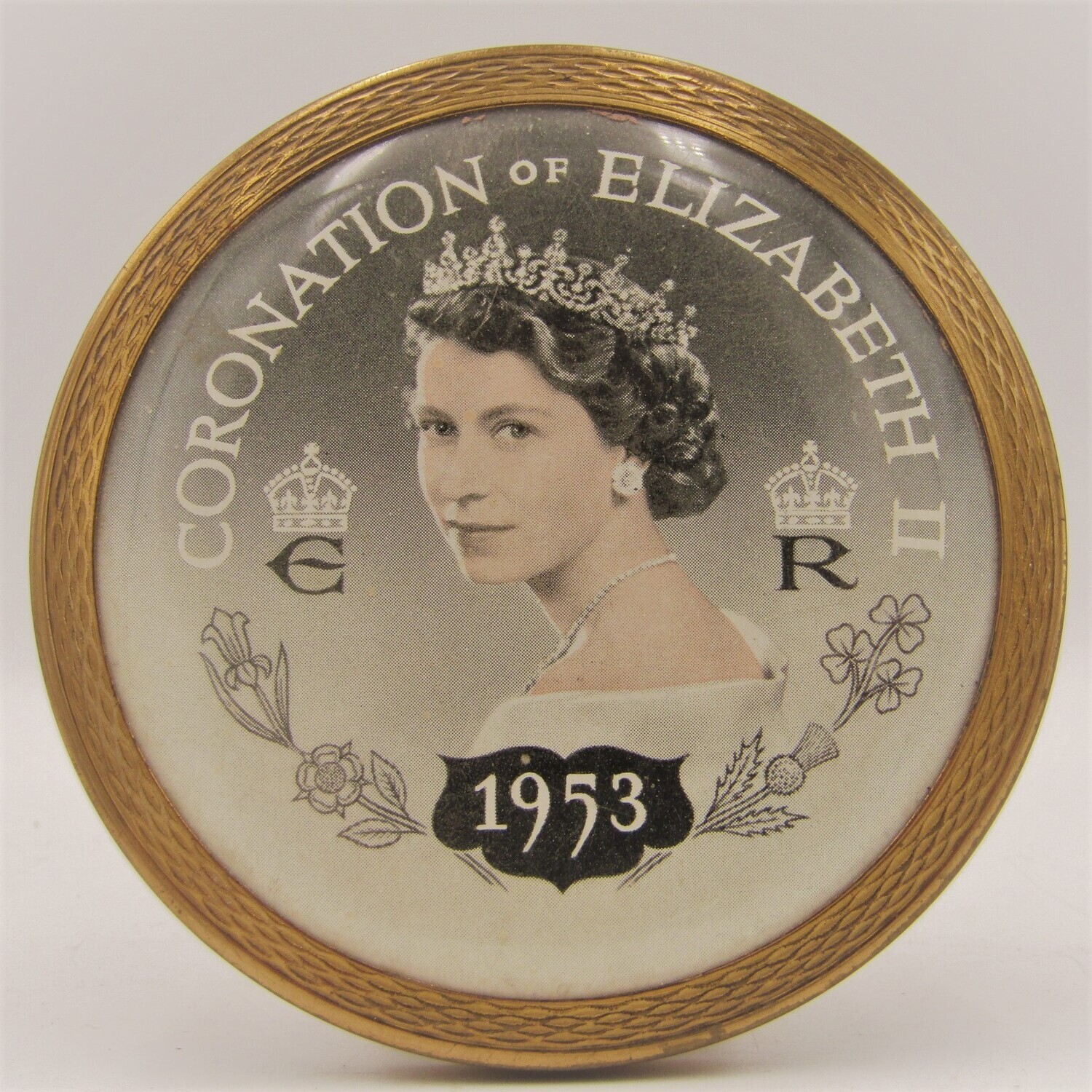 Rare 1953 Coronation of Elizabeth II powder compact