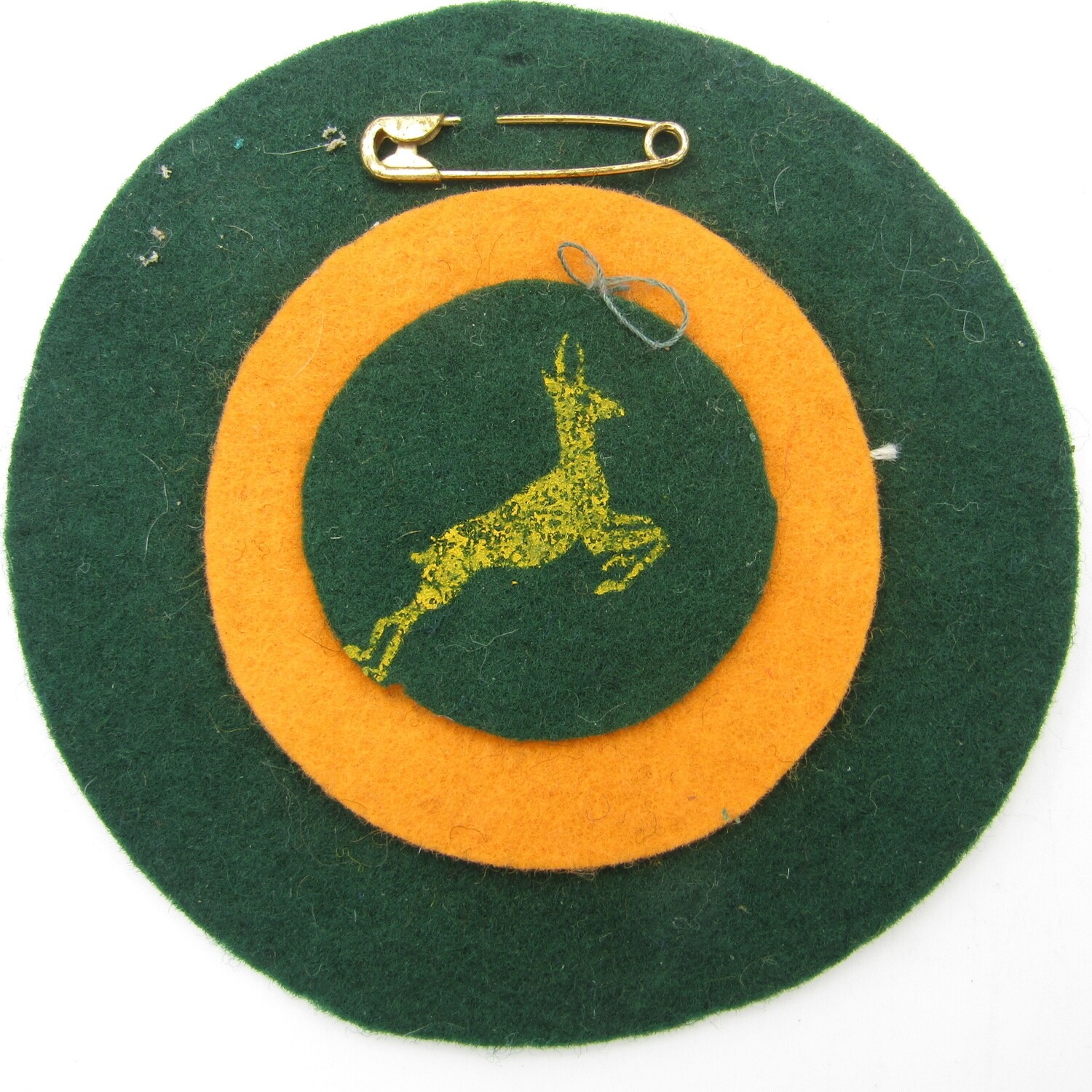 Unusual vintage Springboks cloth roundel badge