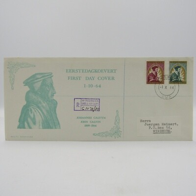 South West Africa Calvin&#39;s Death set on First Day Cover SACC 225,226