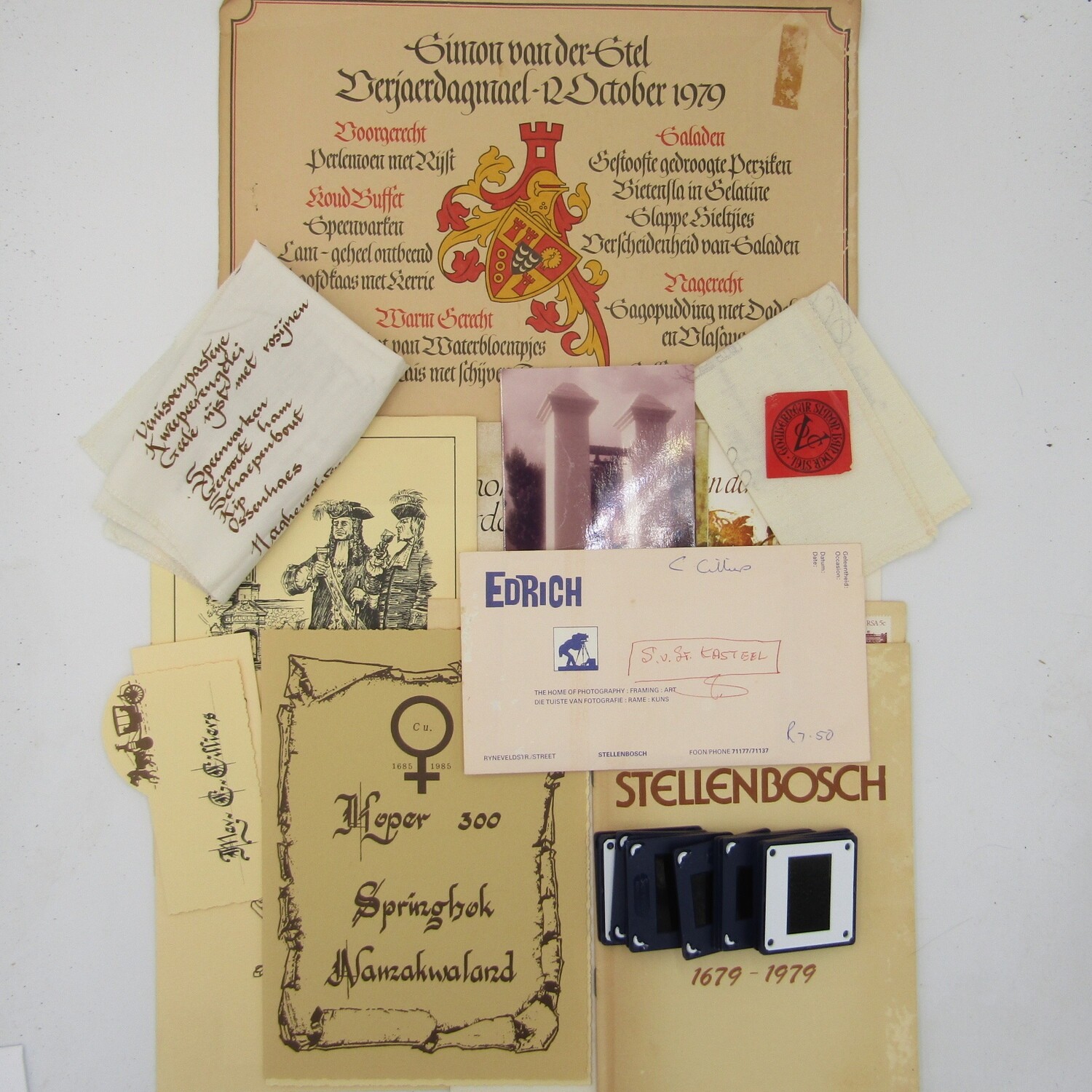 Large lot of Stellenbosch Simon van der Stel festival items - most 1979