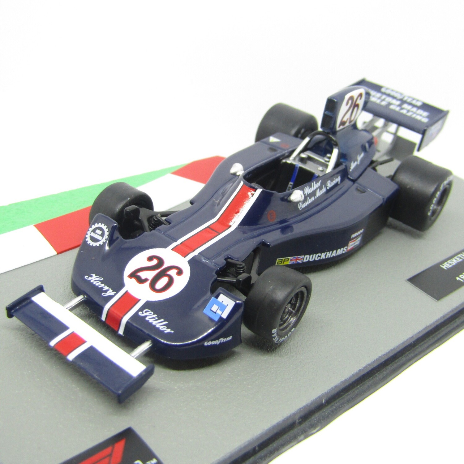 Formula 1 Heshketh 308B - 1975 die-cast racing model car - #26 Alan Jones - scale 1/43