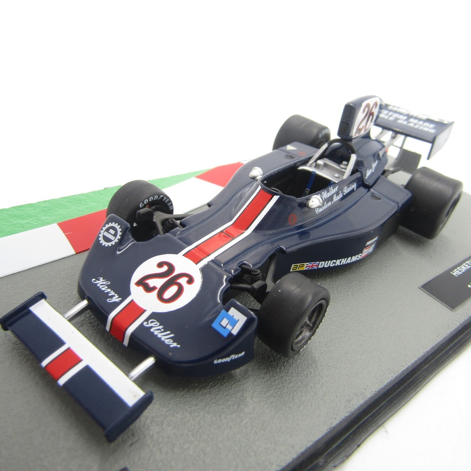 OPO 10 – Auto In Miniatura Formula 1 Scala 1/43 – Hesketh 308B 1975, Pilota Harald Ertl – Modello FD154