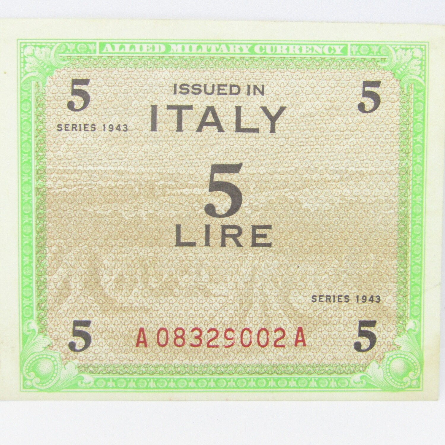 Italy 5 Lire banknote Allied occupation - Uncirculated