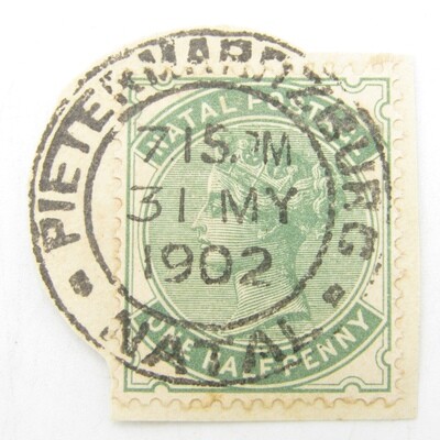 Natal stamp used on the day the Boer War ended
