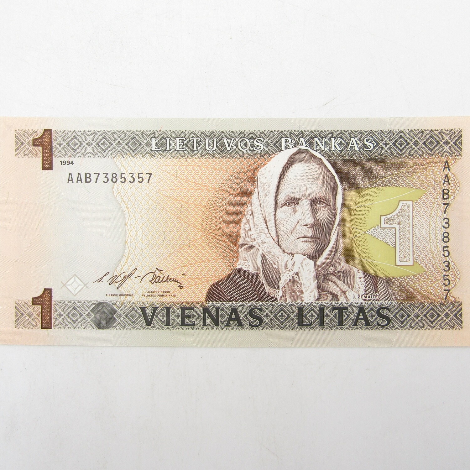 Lithuania 1994 banknote 1 Litai uncirculated