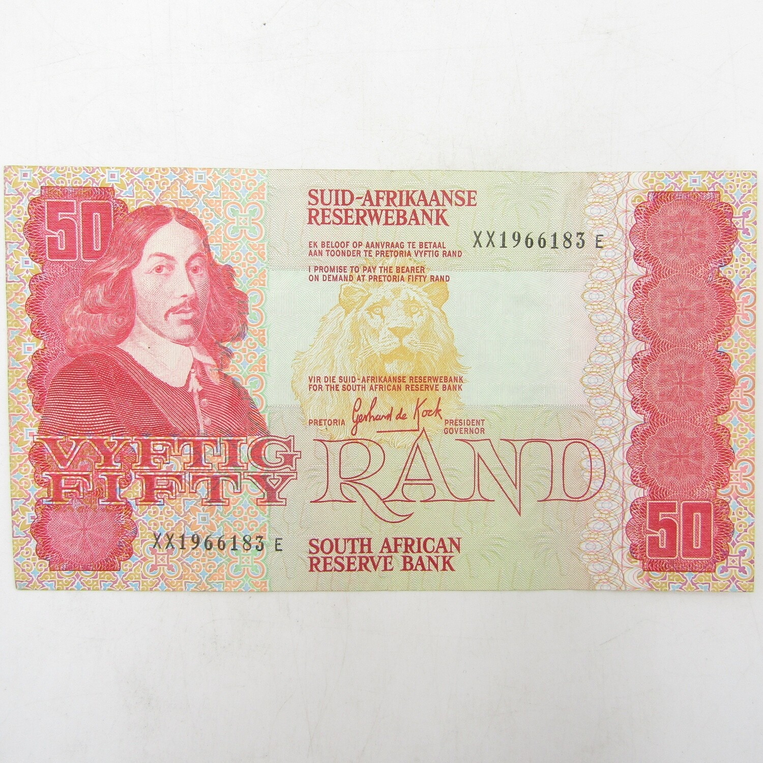 GPC de Kock Replacement R50 banknote XX some folds &amp; creases