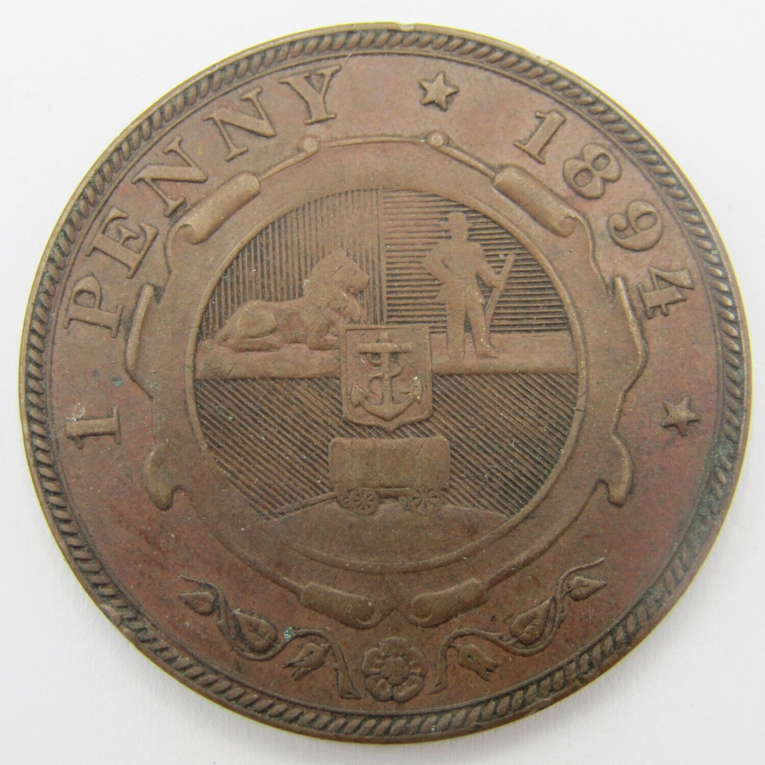 1894 ZAR Paul Kruger penny XF+