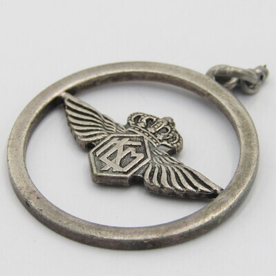 Herman Hoorkaas made silverplated KLM pilot's wings in pendant
