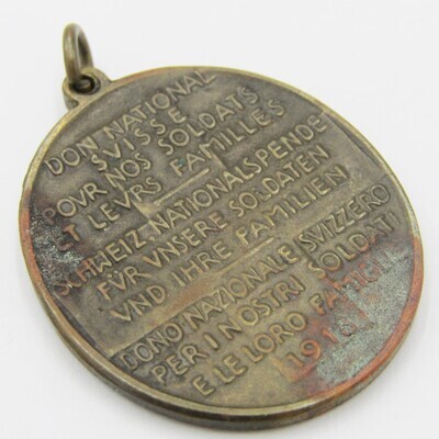 WW1 Swiss Army medal Hans Frei