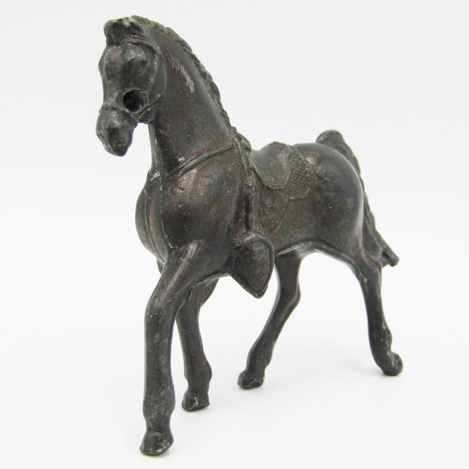 Brass toy soldier horse marked Japan