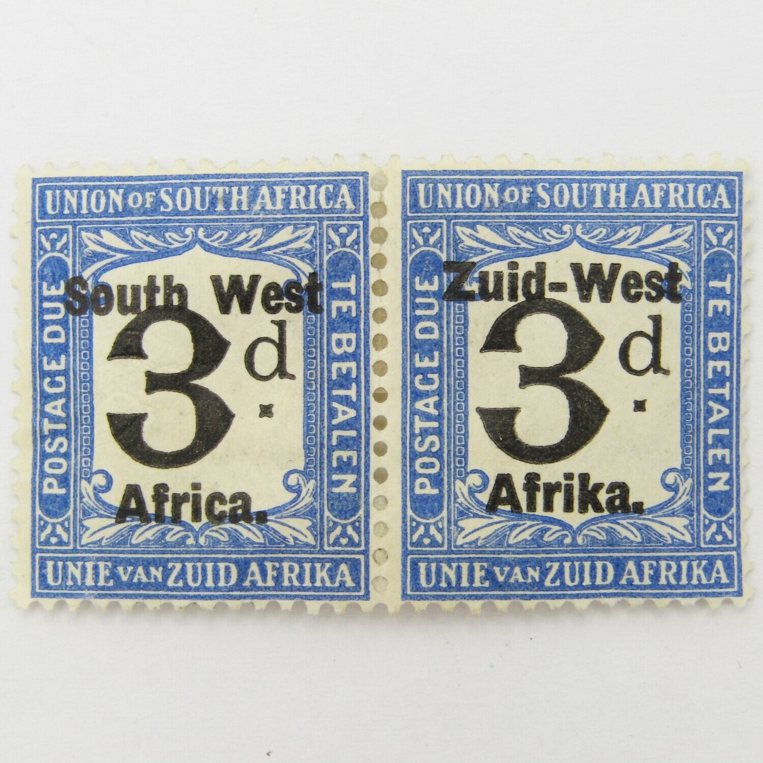 South West Africa Postage due 3d mint hinged SACC 11