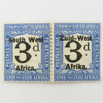 South West Africa Postage due 3d mint hinged SACC 11