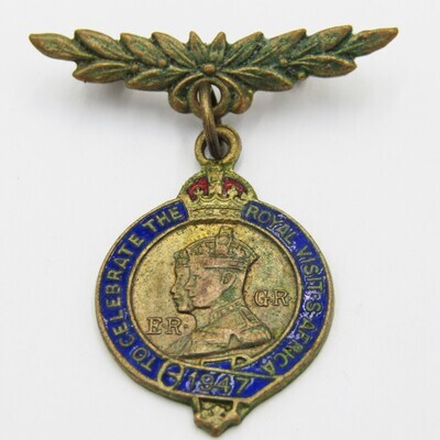 1947 Royal Visit to South Africa miniature breast medal - rarely seen