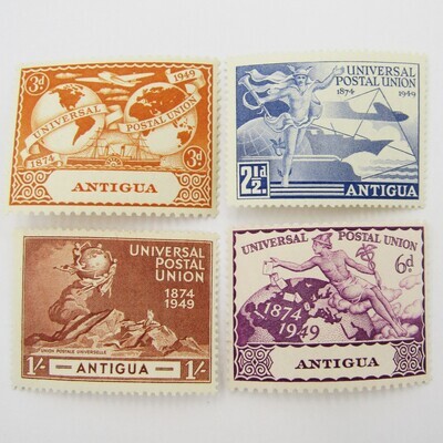 Antigua 1949 Postal union set mint on card