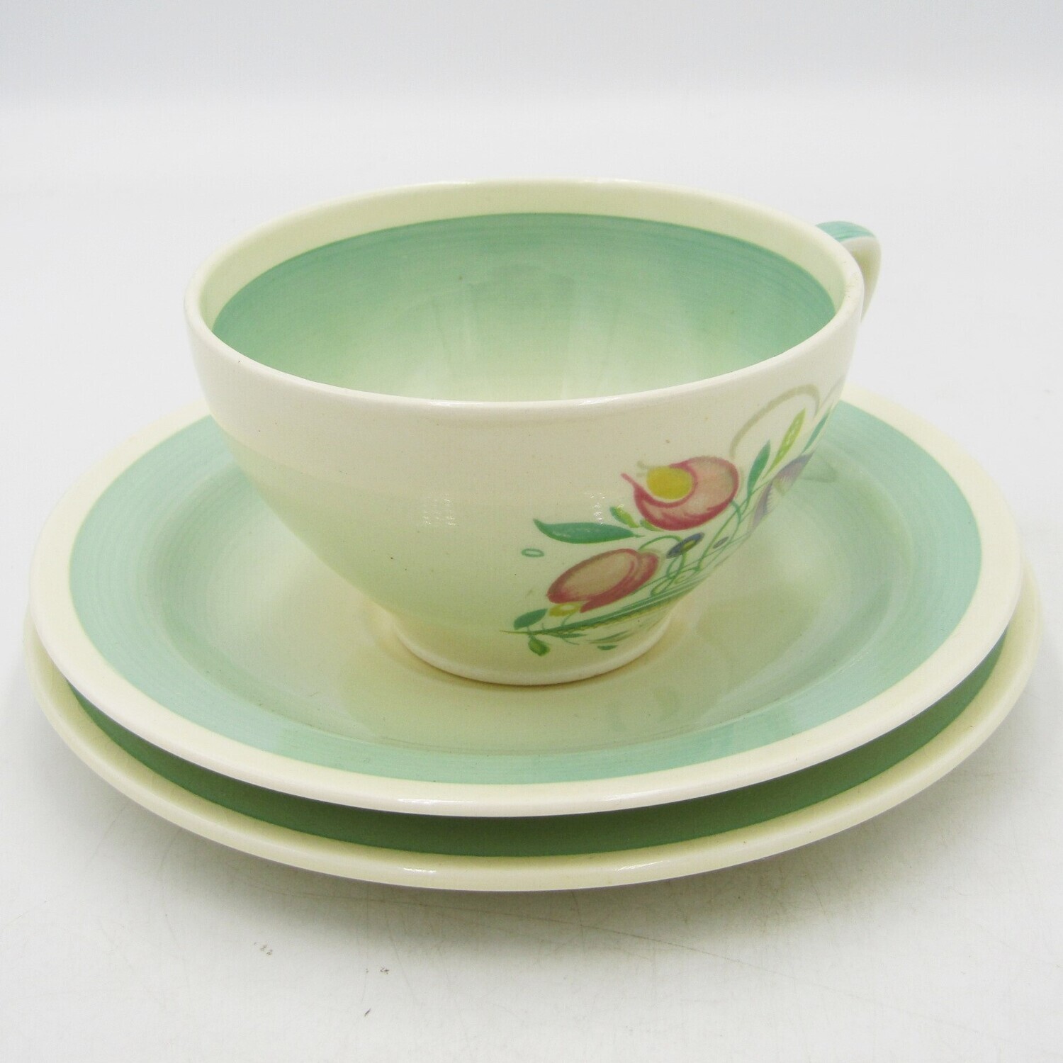 Susie Cooper porcelain tea trio
