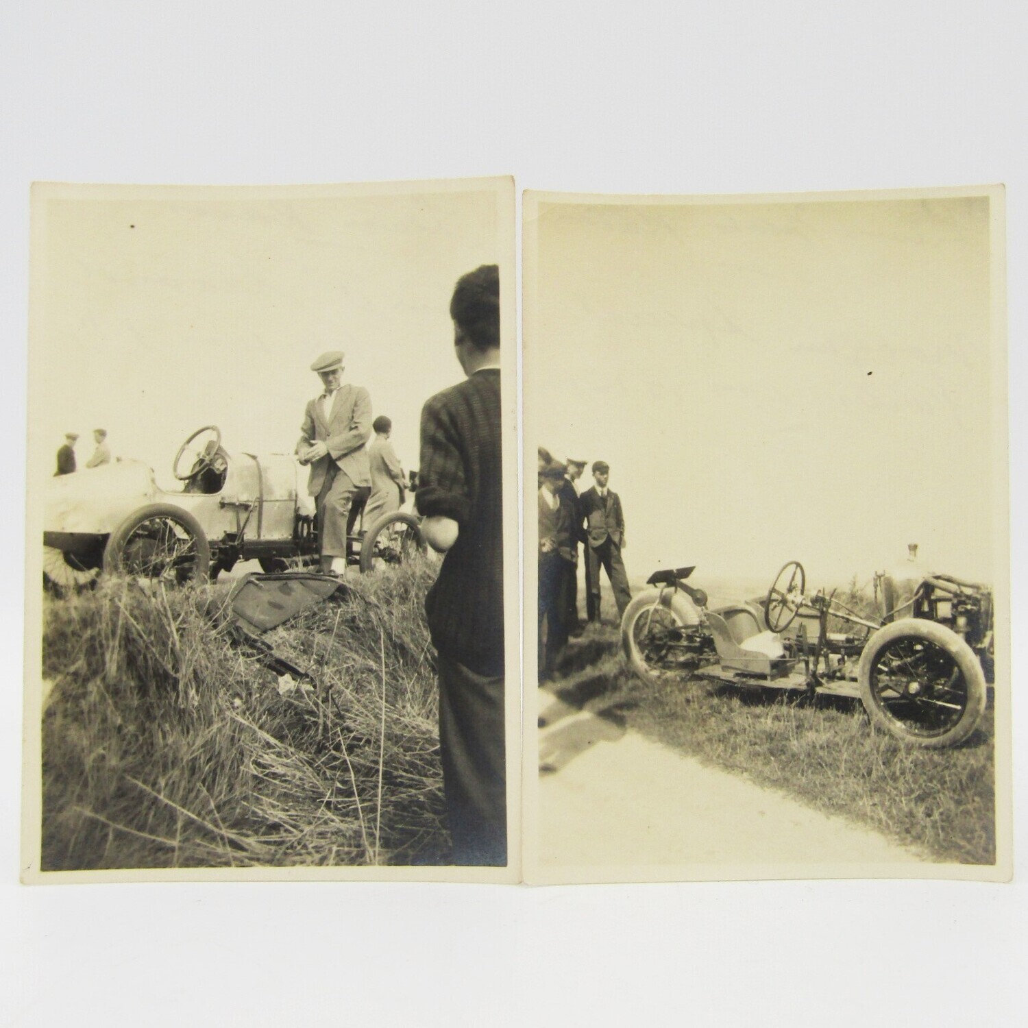 Pair of early motor racing photos of Morgan Special &amp; other + 1918
