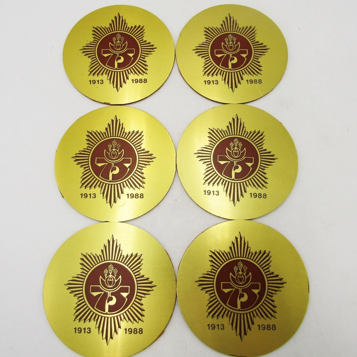 Set of Police 75 years commemorative coasters - rarely seen