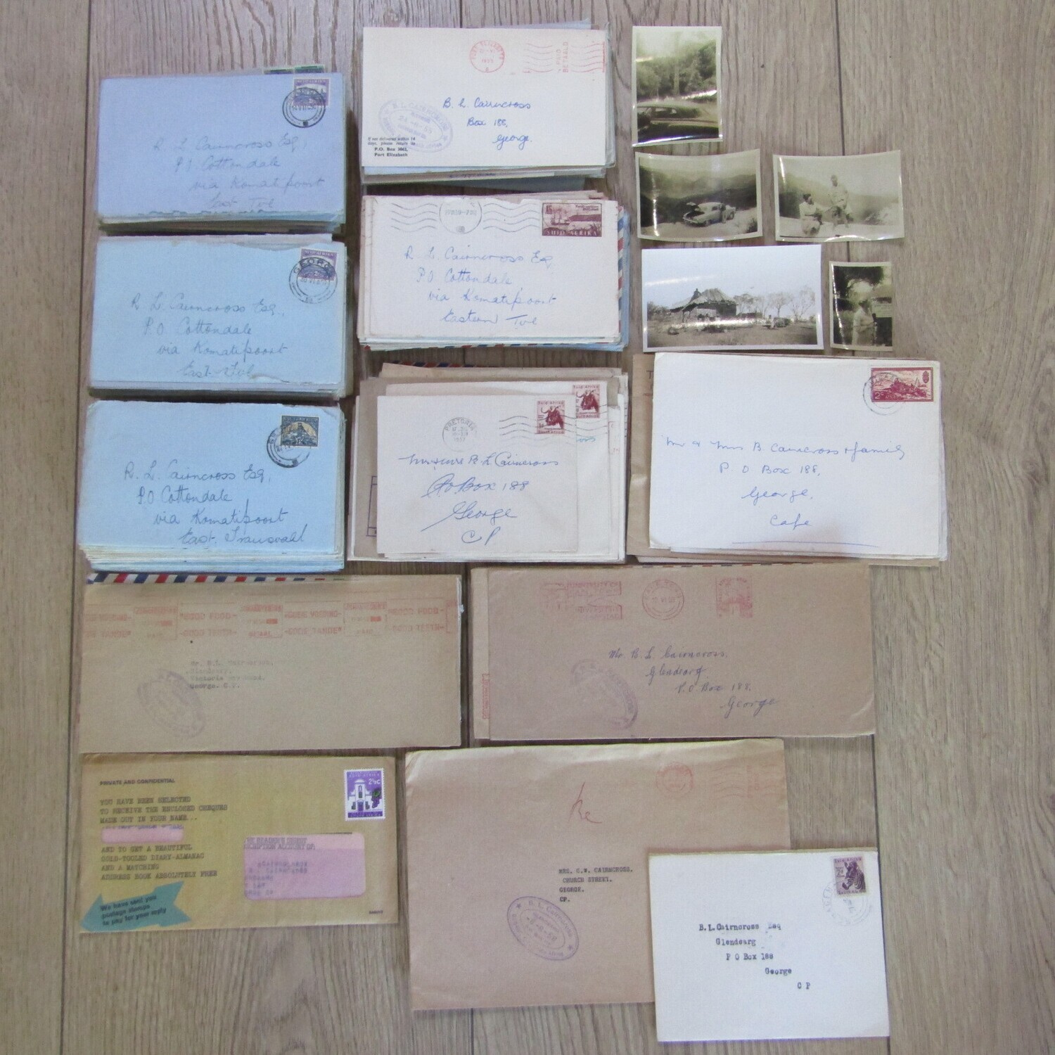 Lot of 255 postal history letters of the Cairncross family