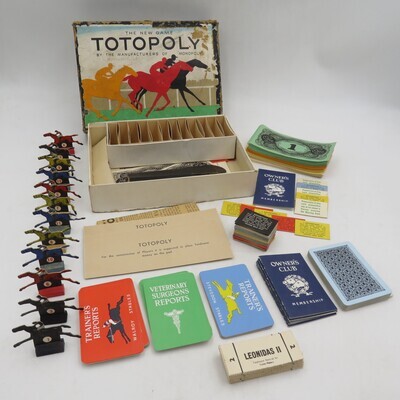 Vintage Totopoly horse racing board game by makers of Monopoly
