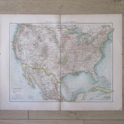 1901 Map of the United States of America on A2