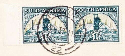 Inauguration Flight Cover of the 3 half pence Air mail Service, 1 July 1937 (no 57d SACC)