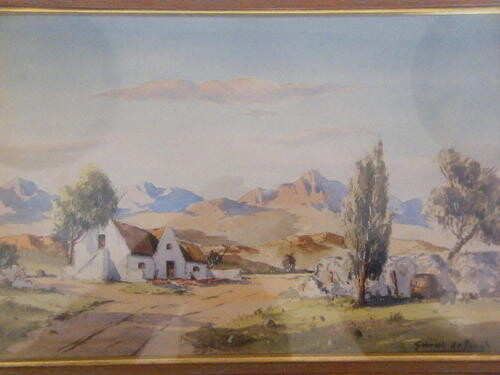 Original Gabriel de Jongh watercolour painting - artwork size 32.5cm x 21.5cm - frame 52cm x 42cm
