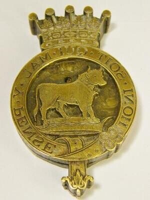 Antique original brass seal of Lord Anthony Ashley-Cooper - 7th Earl of Shaftesbury